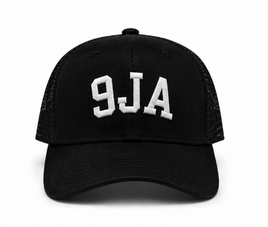 9JA Trucker Hat - Black