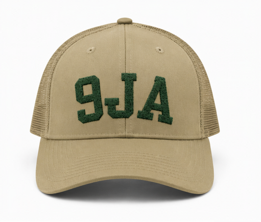 9JA Trucker Hat - Khaki
